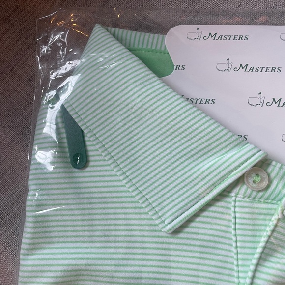 Masters Light Green Striped Polo Shirt - Picture 5 of 6